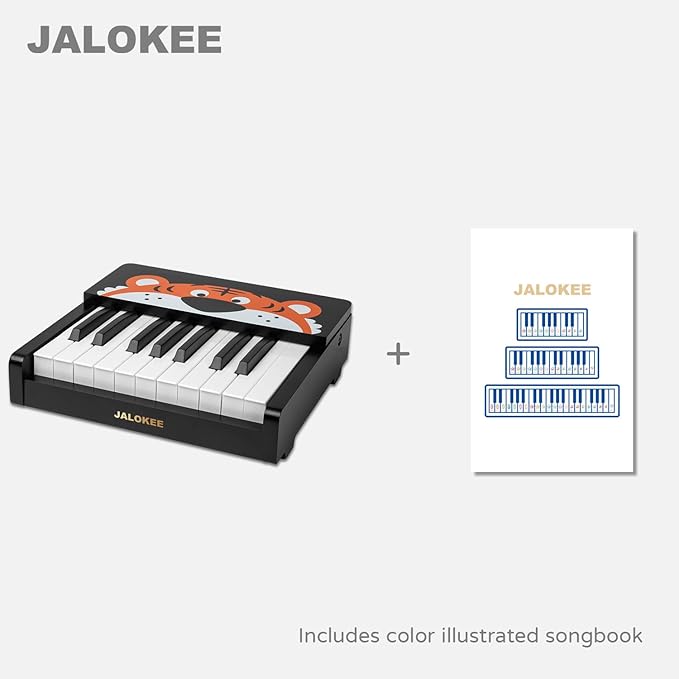 Kids Piano Keyboard, 18 Keys Digital Piano for Kids, Mini Music Educational Instrument Toy, Wood Toy for Toddlers Girls Boys (Black)