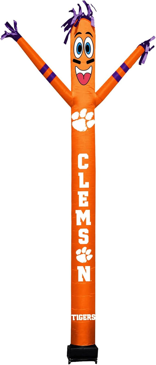 NCAA Clemson Tigers Football Wacky Waving Inflatable Tube Guy with LED Lights & Built-in Blower - 6" x 36" x 96" Inflatable Tube Man Crazy Sports Fan Outdoor Party Decoration