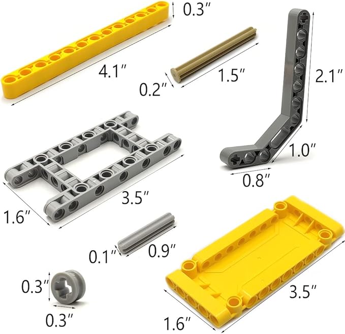 dspitwod Technical Parts Beams Axles Connectors Bricks Sets - 420 Pieces, Frame Liftarms Beams for Technic Car STEM Building Block Toys