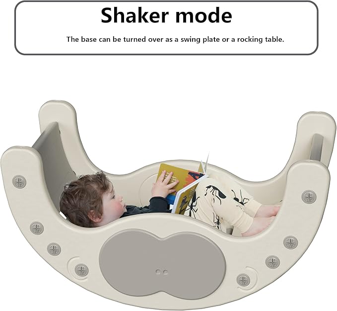 Children's Indoor Climbing Slideway Swing Playground 4-in-1 Function: Slide, Rock Climbing, Balance Board and Cradle Safe and Solid Montessori Toys White（1 Climbing Frame+1 Sliding Plate）