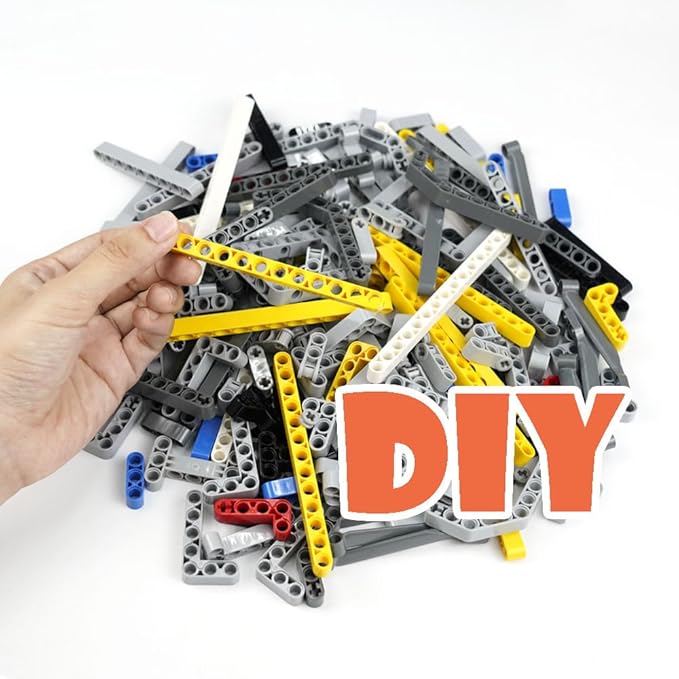 582pcs Technical Parts and Pieces Beams Axles Connectors Bricks Sets, Compatible with Technical, Chassis Frame Liftarm and Pins Building Blocks Accessories Robot Kits Bulk Toys