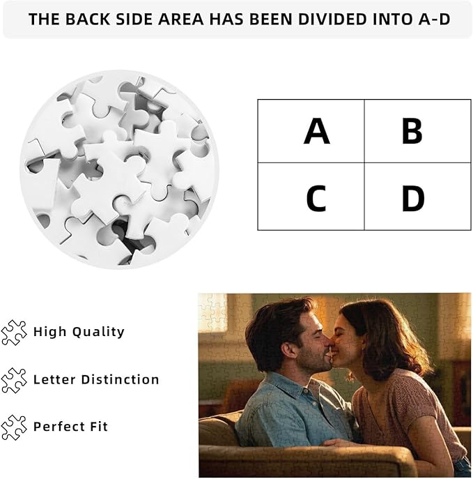 Custom Wooden Jigsaw Puzzles - 120/200/300/500/1000/1500 Piece Photo Gift Sets for Adults & Kids - Pet, Wedding, Family Memory Keepsake