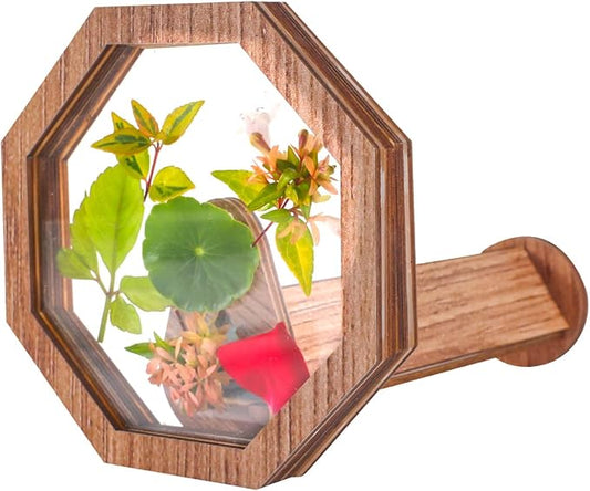 Natural DIY Kaleidoscope Kit, New Wooden Magic Rotating Kaleidoscope Making Set for Nature Lovers, Best Gift, Outdoor Classic Handmade Education (1 Pc)