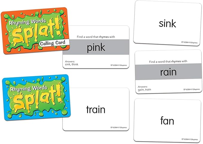 Teacher Created Resources Rhyming Words Splat Game