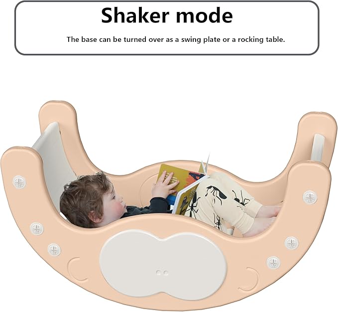 Children's Indoor Climbing Slideway Swing Playground 4-in-1 Function: Slide, Rock Climbing, Balance Board and Cradle Safe and Solid Montessori Toys Orange（1 Climbing Frame+1 Sliding Plate）