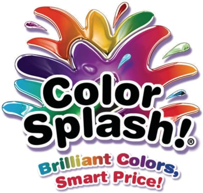 S&S Worldwide Color Splash! Liquid Watercolor Paint, 6 Vivid Colors, 1-oz Drip-Dispense Bottles, For All Watercolor Painting, Use to Tint Slime, Clay, Glue, Shaving Cream, Non-Toxic. Pack of 6.