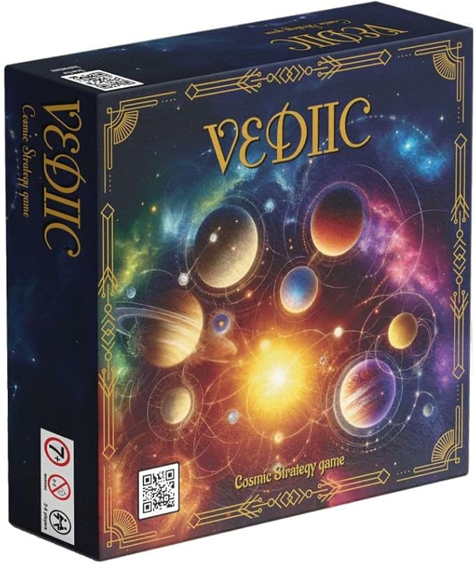 Vedic Board Game - Strategy Board Game for Adults, Teens and Family. Embark on a Cosmic Adventure of Planetary Strategy, 2 to 7 Players | Vediic