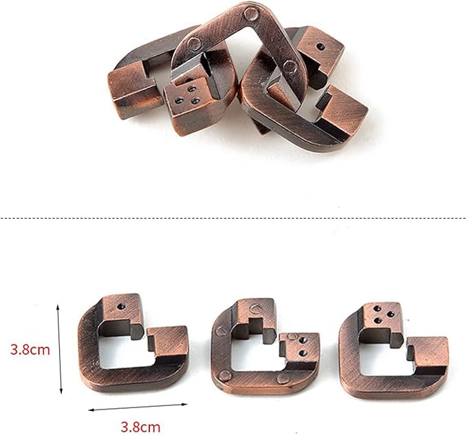 VolksRose 9pcs Brain Teaser Puzzles, Metal Wire Puzzles Set, Mind Smart Game IQ Challenge Puzzle Games, Educational IQ Test Unlock Interlocking Toy Lock Puzzles Gift for Adults Teenagers