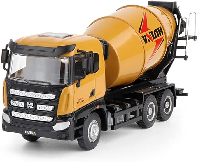Ailejia Cement Mixer Toy Truck 1/50 Scale Metal Diecast Big Construction Engineering Vehicle Model Collection Diecast Alloy Truck Decoration Toy Gift for Kids (Cement Mixer Truck)