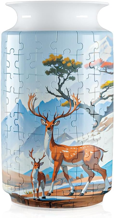 3D Puzzle Vase Unique Flower Vase for Adults Made by 162 Curved Plastic Puzzle, Relax Puzzles for Adults, DIY Jigsaw Creative Gift for Parents & Housewarming