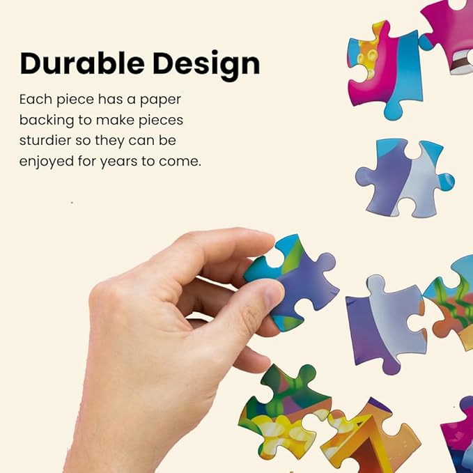 MasterPieces – 48 Piece Jigsaw Puzzle for Kids 4+ Years, Woodland Animals with Googly Eyes, Educational and Fun Game, Gift Idea for Children, 19" x 14