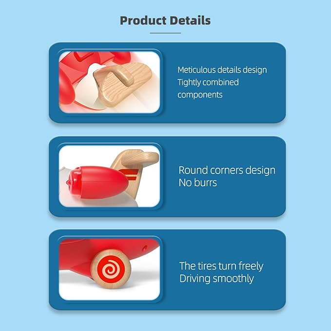 Airplane Toys for Toddlers 1-3, Toys Planes Toys with Sound and Light, Mini Airliner Toys for Introducing Aeronautical Knowledge, Car Toys for 18 Months, 2 3 4 5 Years Old Kids Boys Gift