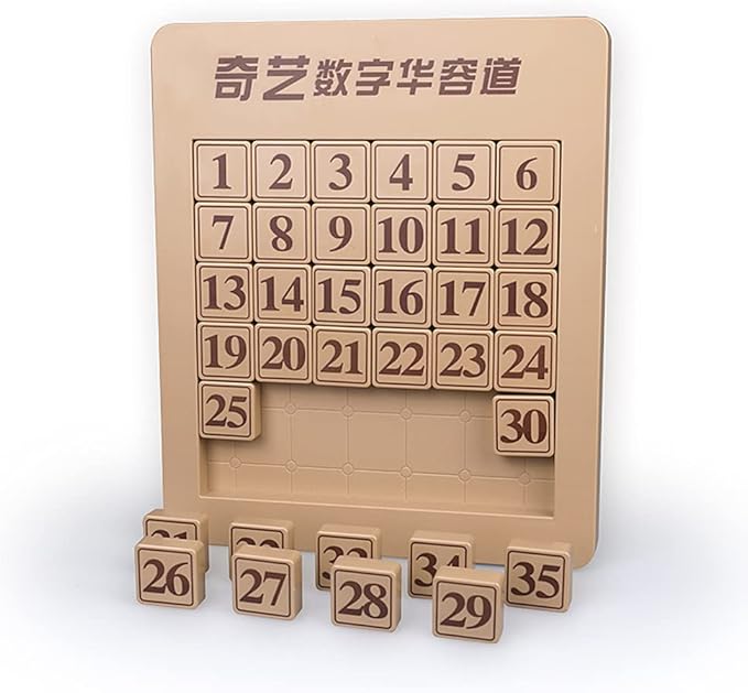 LiangCuber QY Toys 6x6 Klotski Puzzle Magnetic Sliding Number Puzzle ABS Brain Teasers Toy Tangram Jigsaw Intelligence (35-Digit Version)