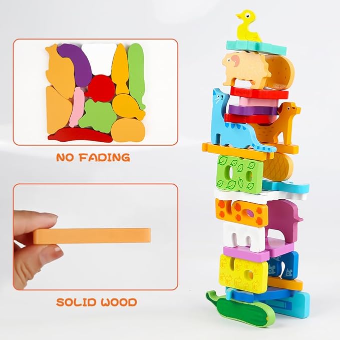 Wooden Puzzles for Kids, 4 Packs Montessori Learning Toy Gifts for Preschoolers Age 3+, 3D Multi-Theme Jigsaw Puzzles for Boys & Girls (Dinosaurs, Livestock, Food, Digital Puzzle Set)