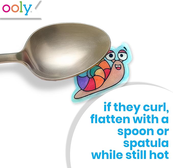 Ooly Shrink-Its 28 PC DIY Shrinking Art Kit That Creates Charms and Tags, Includes 20 Plastic Pre Cut Charms and More, No Mess Art for Kids, DIY Gifts for Kids, Ideal Party Favor - Cute Crew