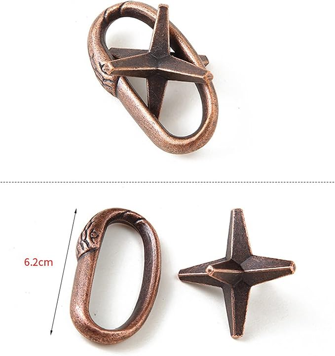 VolksRose 9pcs Brain Teaser Puzzles, Metal Wire Puzzles Set, Mind Smart Game IQ Challenge Puzzle Games, Educational IQ Test Unlock Interlocking Toy Lock Puzzles Gift for Adults Teenagers