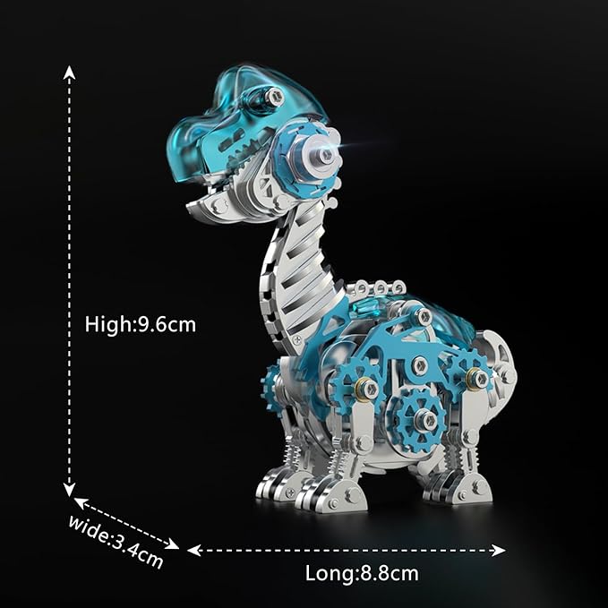 FILASLFT 3D Metal Puzzles for Adults,3D Metal Model Kits Mechanical Dinosaur Model Brachiosaurus,Steel 3D Puzzles Stainless Steel Ornaments for Adults Home Decor Art Craft Gifts Toys.
