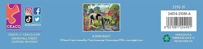 Ceaco - Horses and Hounds - 300 Oversized Piece Jigsaw Puzzle