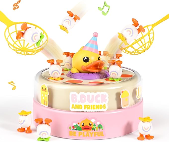B.Duck Games for Kids Age 4-6, Catch and Bounce Duck Board Games for Kids 3-5,Family Toddlers Games Birthday Gifts for 5-7 Girls, Birthday for Toddlers 4-8