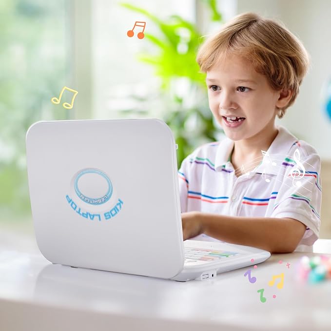 Kids Laptop, 80 Learning Modes to Learn Alphabet, Words, Mathematics, Play Games and Music, Educational Learning Computer for Kids Ages 5+