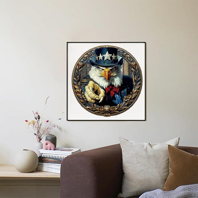 Wooden Jigsaw Puzzle, 200-500 Pieces Unique Shape Animal Puzzle, for Adults & Kids, Birthday Gift Family Game, Decorative Puzzle, Unique Gift (Eagle's Oath, 200 PCS)