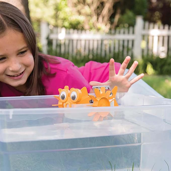 4M: Green Science: Aqua Robot - DIY Water Swimming Fish Toy Robot, Solar & Battery Hybrid Power, STEM Building Craft & Activity Set, Kids Ages 5+