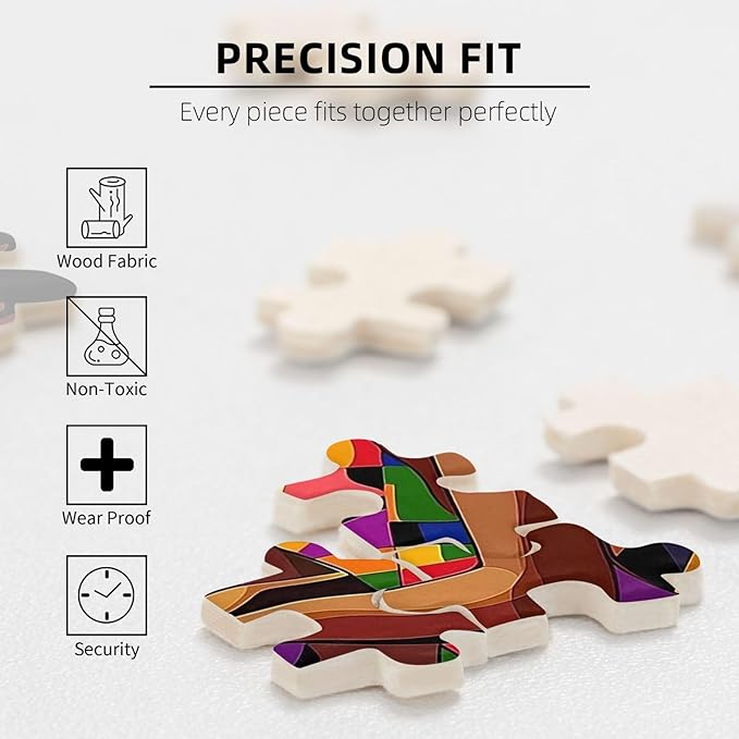 African Women Black Girl Jigsaw Puzzles 1000 Pieces for Adults, African American Puzzles for Adults (Piano,Girl,Female) Pieces Musical Performance Frameable Magic Puzzle Art（Brown）