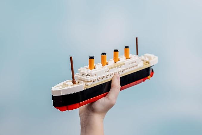 Brick Loot Titanic Micro Building Blocks Set – 217-Piece DIY Ship Model Kit, Mini Bricks for Adults & Kids, 3D Puzzle STEM Toy, Collectible Display, Gift for Ship Lovers & Puzzle Fans (Medium)