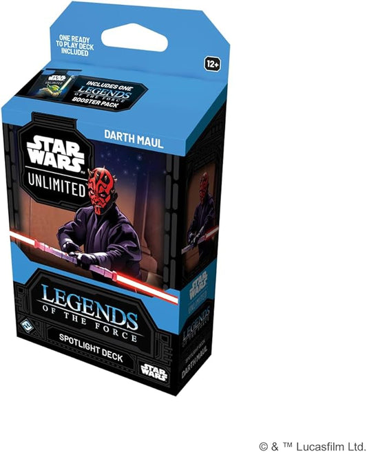 Asmodee Star Wars: Unlimited TCG Legends of The Force Darth Maul Spotlight Deck - Ready-to-Play 50-Card Deck with Exclusive Cards, Ages 12+, 2+ Players, 20 Minute Playtime