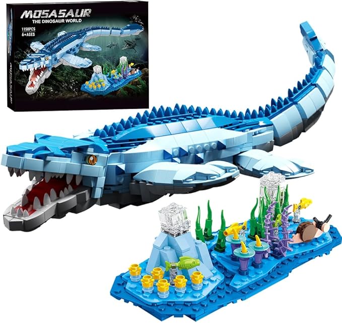 (1158 Pieces Dinosaur Building Blocks Game, STEM Dinosaur Toys for Kids STEM Dinosaur Toys for Children Aged 6, 7, 8, 9, 10, 11, 12, 13, and 14