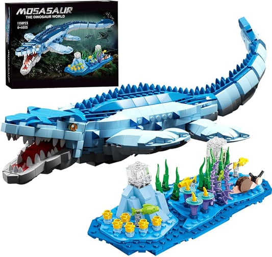 (1158 Pieces Dinosaur Building Blocks Game, STEM Dinosaur Toys for Kids STEM Dinosaur Toys for Children Aged 6, 7, 8, 9, 10, 11, 12, 13, and 14