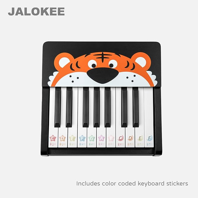 Kids Piano Keyboard, 18 Keys Digital Piano for Kids, Mini Music Educational Instrument Toy, Wood Toy for Toddlers Girls Boys (Black)