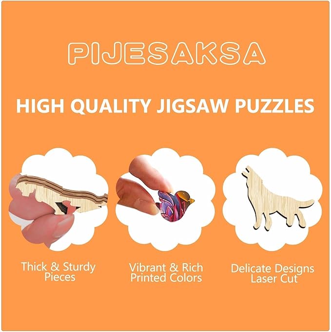 Wooden Puzzles for Adults, 3D Visual Effects Inside The Cave with a Persian Cat Wooden Jigsaw Puzzles for Adults, Unique Shape, Wood Puzzles Adult, Wall Art Home Decor (L-13.4 * 13.4in -300 pcs)