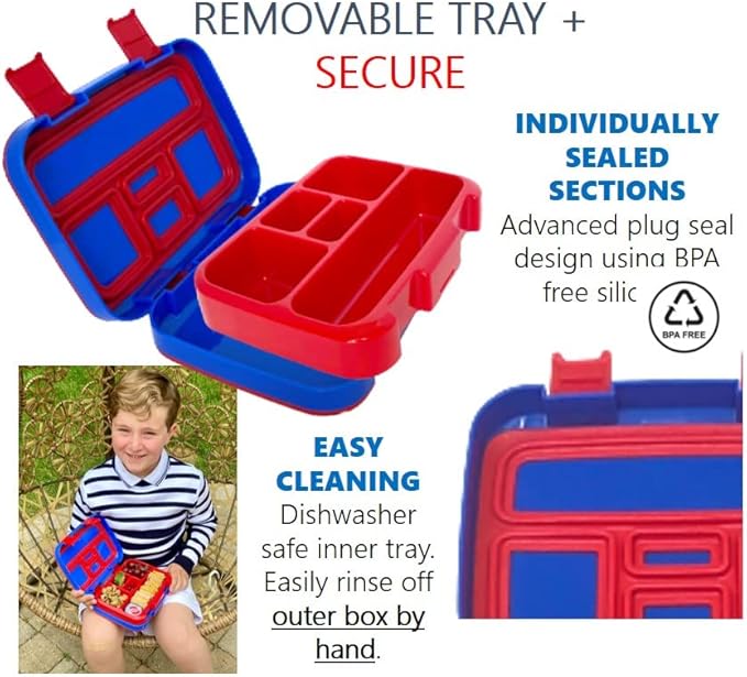 Bento Box with Thermo Stainless Steel Food Jar for Hot-Cold Food or Soup, Insulated Lunch Bag & Ice Pack Set for Kids or Toddlers. Ages 3-7, Blue Space Rockets