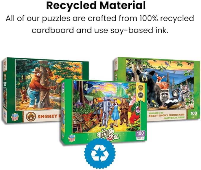 MasterPieces 100 Piece Licensed Jigsaw Puzzle for Kids - Smokey Bear - 14"x19"