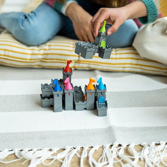 SmartGames Tower Stacks Castle Building Game with 80 Challenges for Ages 8-Adult