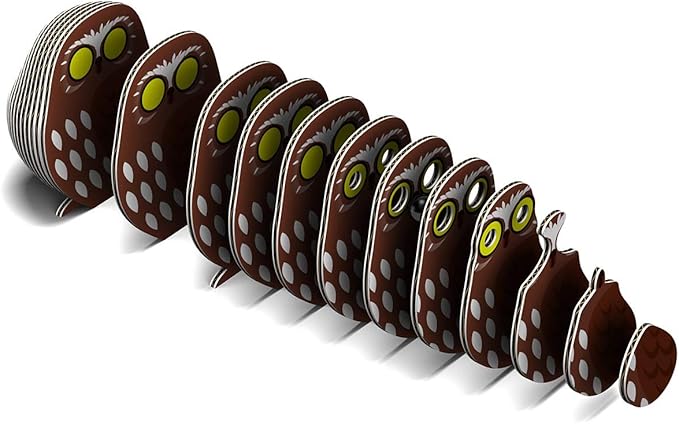 Eugy Owl 3D Puzzle, 24 Piece Eco-Friendly Educational Toy Puzzles for Boys, Girls & Kids Ages 6+