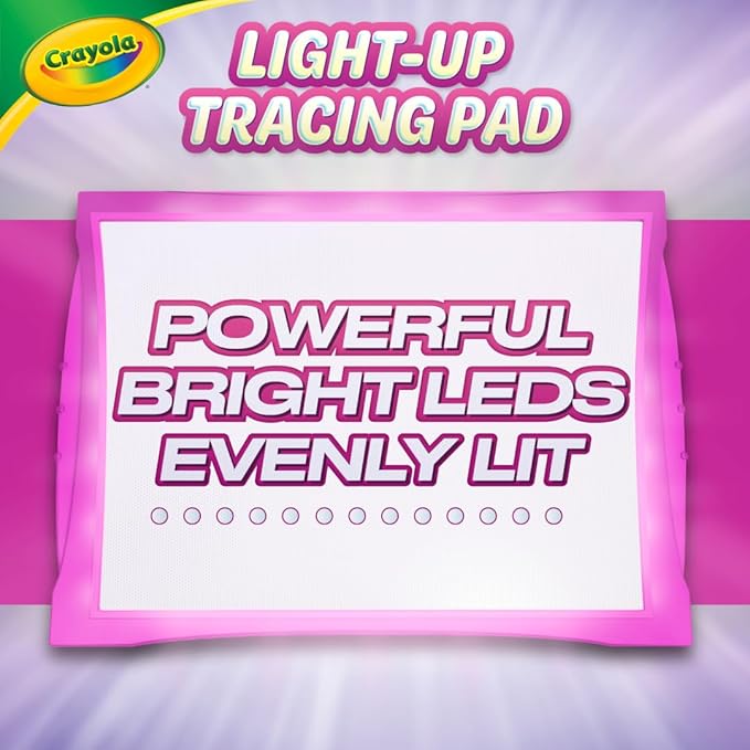 Crayola Light Up Tracing Pad Pink, Best Birthday, Holiday & Christmas Gifts for Girls & Boys, 6, 7, 8 Year Olds, Kids Toys, Light Box Art Kit for Kids [Amazon Exclusive]