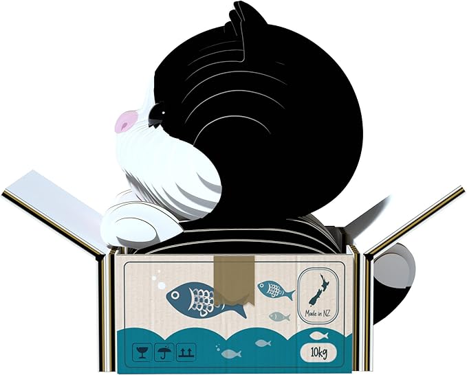 Eugy Cat - Tuxedo 3D Puzzle, 32 Piece Eco-Friendly Educational Learning Puzzles for Kids 6+