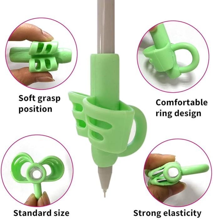 KOABBIT - Pencil Grips/Holder for Kids Handwriting, Toddlers/Preschool 2-4 Year learning to Write, Writing aid Grip for Children's Training Pencils, 3 PACK