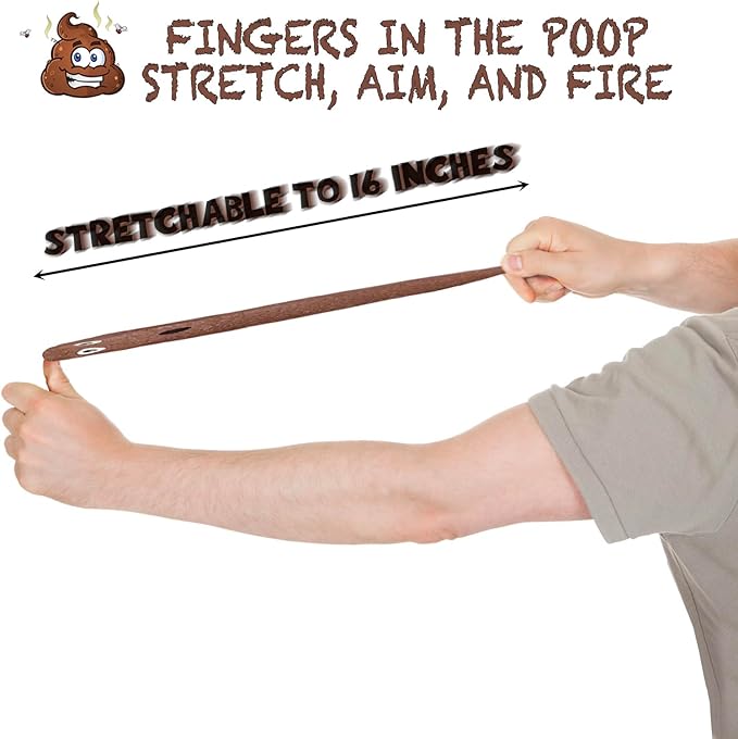 Poop Slingshot 12pk Fake Poop Toys for Kids Stocking Stuffers, Funny Gag Gifts Bulk Party Favors for Kids Game Prizes, Sticky Poop Emotion Toys for Kids Age 3-5 4-8-12 Year Old Boys Girls Teens Adults