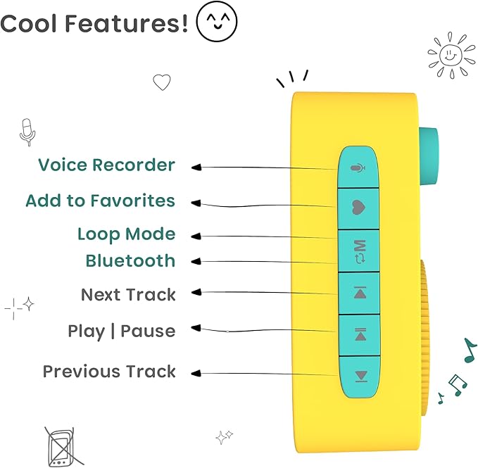 WonderBuddy Kids Story Box Audio Player, 500+ Preloaded Stories & Rhymes, Story Writing DIY Art Kit, Voice Recorder, Content Upgrade, Bluetooth, Birthday Gift for Boys Girls 3+ Years- Dino