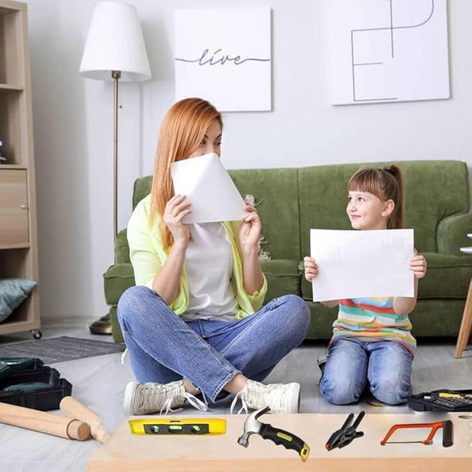 Kids Real Tools Set, Woodworking Tool Set, 38 Pieces with Tool Bag, Wood Workers Apron, Hand Saw,Children Construction Learning Gift