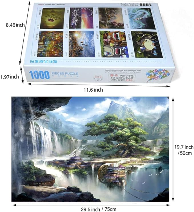 Wooden Puzzle 1000 Pieces for Adults, 29.5 x 19.7 in,Wonderland