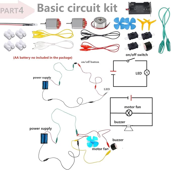 Delinx STEM Science Kit, Magnets Learning,Basic Circuit Learning,Fruit Battery Experiment,Green Alternative Energy Lab Kits, Physic Electricity Educational Project for Kids & Teens,Girls & Boys