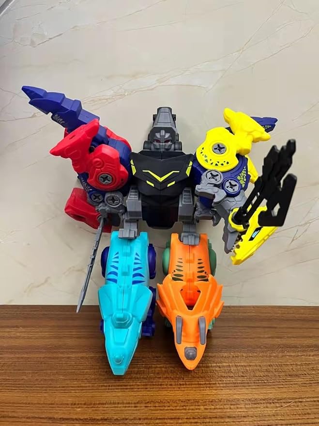 Dinosaur Transform Robot 5 in 1 Take Apart Toys Set for boy Kid Age 3 4 5 6 7 8 Years Old Construction Building DIY with Drill Tool Kit Best Gift for Birthday Christmas Easter