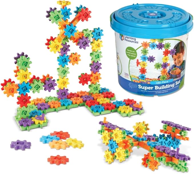 Learning Resources Gears! Gears! Gears! Super Building Toy Set, 150 Pieces, Ages 3+