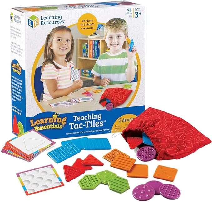 Learning Resources Teaching Tac-Tiles, Hands-on Learning, Ages 3+
