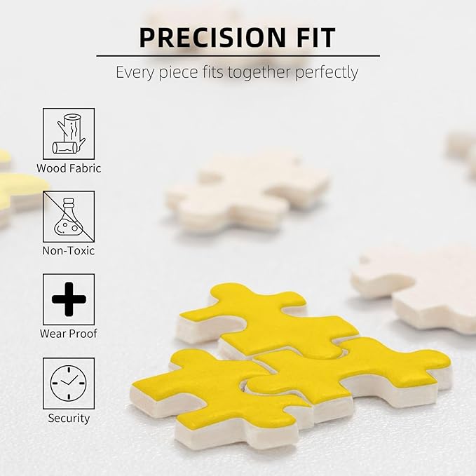 Custom Wooden Jigsaw Puzzles - 120/200/300/500/1000/1500 Piece Photo Gift Sets for Adults & Kids - Pet, Wedding, Family Memory Keepsake