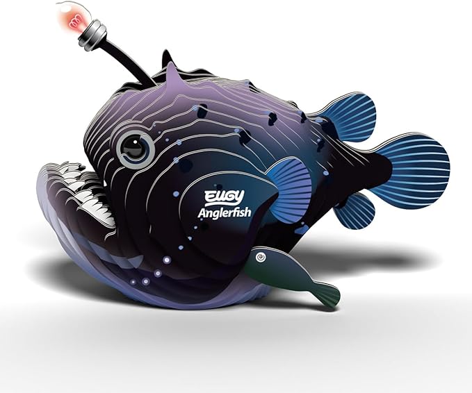 Eugy Anglerfish 3D Puzzle - 29 Piece Eco-Friendly Educational Toy Puzzle for Boys, Girls & Kids Ages 6+